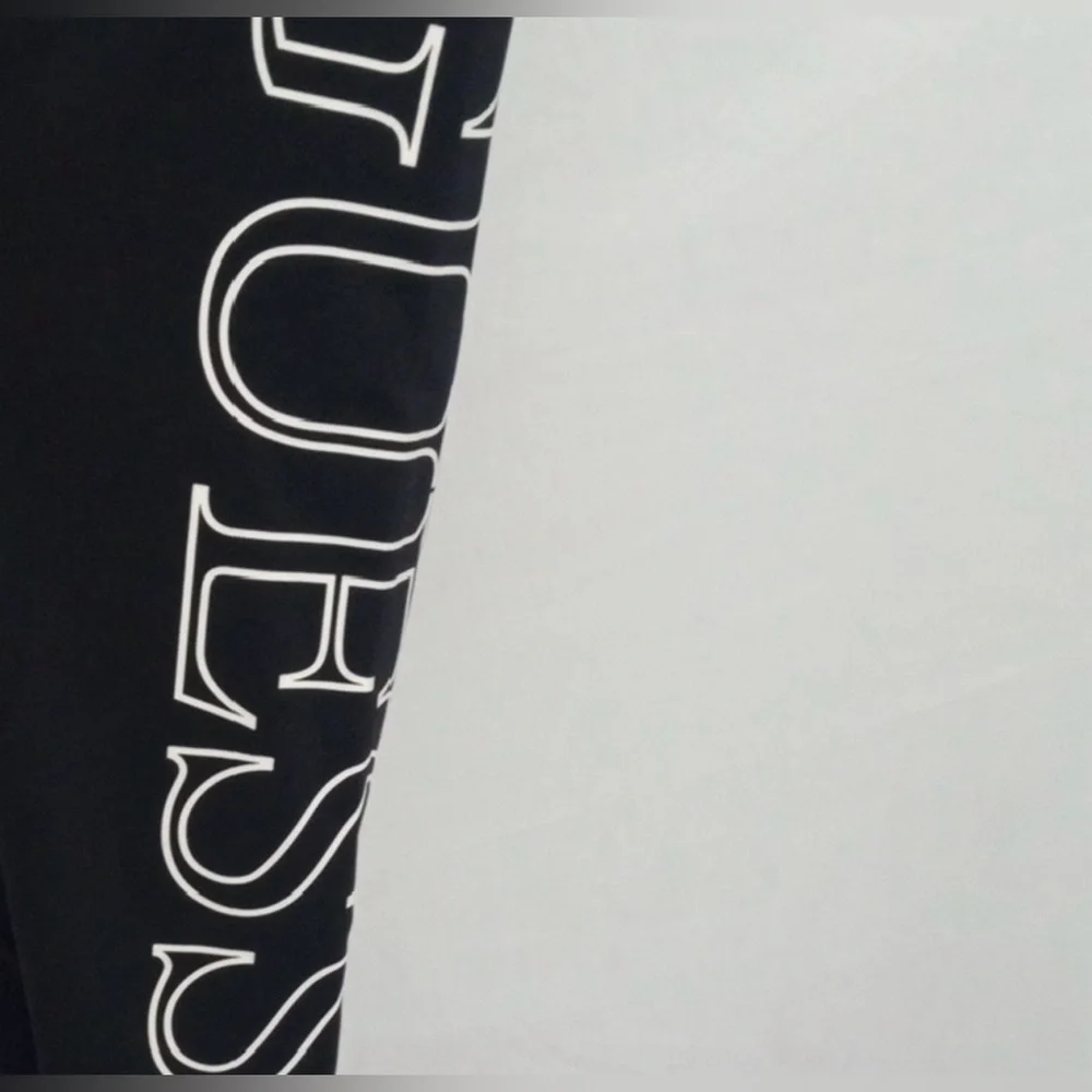 GUESS Black Logo Leggings Women’s Large Women’s Gym Tights Workout - Picture 6 of 9